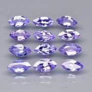 Marquise cut! Unheated! 2.96ct Tanzanite set!