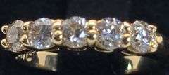 14K Yellow Gold Round Brilliant Cut Diamond