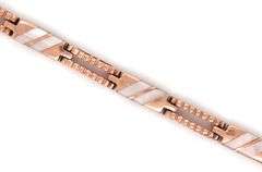 Elegant 14K Rose Gold Bracelet with Mother of Pearl