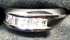 STUNNING 14K WHITE GOLD NATURAL DIAMOND WEDDING BAND