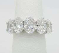 Incredible 5.05CTW Five Stone Oval Diamond Band