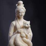 Ivory Buddha with Nine-Tailed Fox