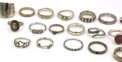 Group lot of Vintage 925 sterling silver rings