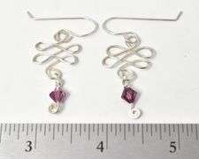 Beaded Dangle Earrings in Sterling Silver