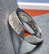 18k white gold natural diamond wedding band