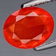Premium color 1.23ct Fanta orange Mexican Fire Opal!