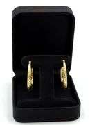 14kt Yellow gold diamond cut hoop earrings