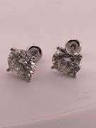 8.00 Carat Round Cut Lab Grown Diamond Stud Earring 14K IGI Certified