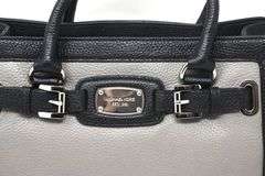 Micheal Kors Hamilton frame out with steel gray black shoulder bag