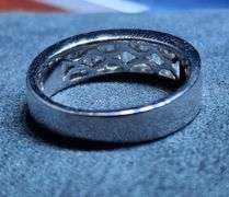 18k white gold natural diamond wedding band