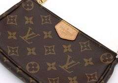 Louis Vuitton Pouchette Accessories Shoulder Bag W/Long Leather Strap & Box