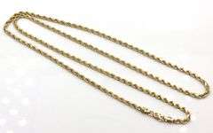 10kt Yellow gold rope chain necklace