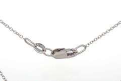 14kt White gold diamond Fleur de Lis pendant on chain