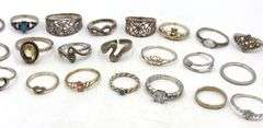 Group lot of Vintage 925 sterling silver rings