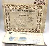 1991 Edwin M Knowles cozy county corners hide and seek dog plate