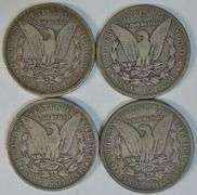 4 Different semi-key date Morgan Silver Dollars 1883-S to 1904