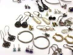 Group lot of vintage 925 sterling silver earrings