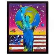 Liberty with Earth & Flag by Peter Max