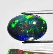 Huge! 3.64ct full cover floral flashing Black Opal!!!