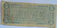 $5 Series Feb 17 1864 CSA Note
