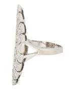 1.50ctw Diamond Vintage Style Marquise Shaped Cocktail Ring in 18K