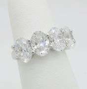 Incredible 5.05CTW Five Stone Oval Diamond Band