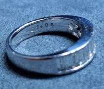 18k white gold natural diamond wedding band