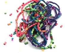 Multi color gemstone strands