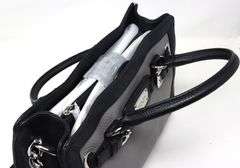 Micheal Kors Hamilton frame out with steel gray black shoulder bag