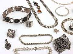 Big Group lot of vintage 925 sterling silver mixed jewelry