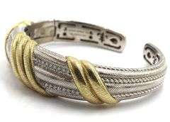 Judith Ripka cuff bangle in 925 sterling silver