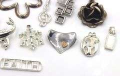 Lot of vintage 925 sterling silver pendants