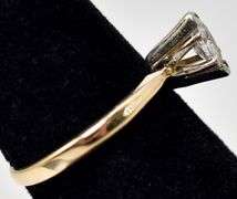 Eye-Catching 14K Yellow Gold Solitaire Diamond Ring