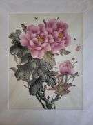 One Extremely Collectable Oriental Original Painting , large 16x20