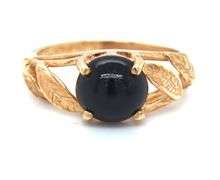 14kt Yellow gold black onyx ring
