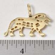 Mighty Lion Pendant in 10K Yellow Gold