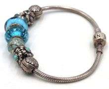 Lot of 3 Pandora charms bracelet in sterling silver