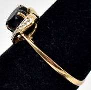 Loving 10K Yellow Gold Black Spinel and Diamond Ring