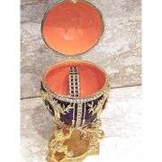 Fabergé-Style Egg with 24kt Gold and Bracelet
