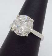 4.10ct Earth Mined Diamond Solitaire Engagement Ring