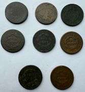 8 Various Large Cents
