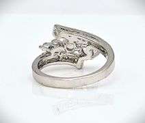 Dazzling 14 Kt White Gold Plated Lab Simulated Diamond Ring