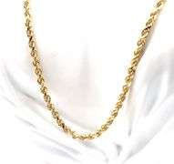 10kt Yellow gold Rope chain necklace
