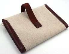 Vintage Hermes Jigepm Canvas Clutch Bag