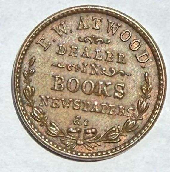 1863 Brown Unc Capitol E W Atwood Conn Civil War Token