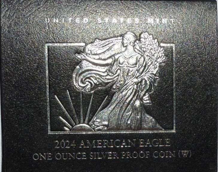 2024 W  Proof Silver Eagle With Box & Paper.