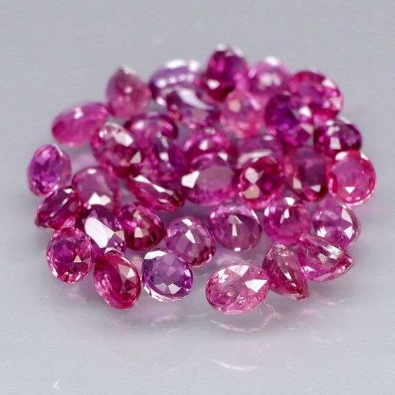 Collectors 4.87ct violet red Ruby set -Untreated!!!