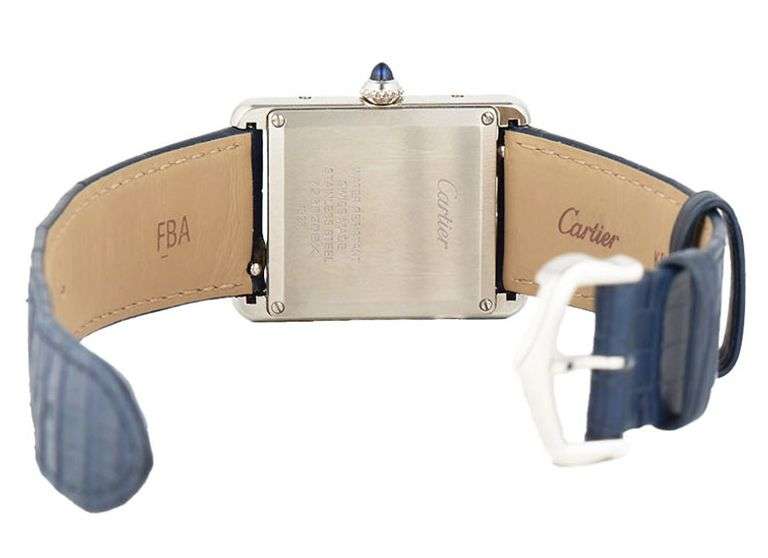 Cartier Tank Must Large 4323, 34 X 26mm, Blue Dial, Stainless Steel Watch