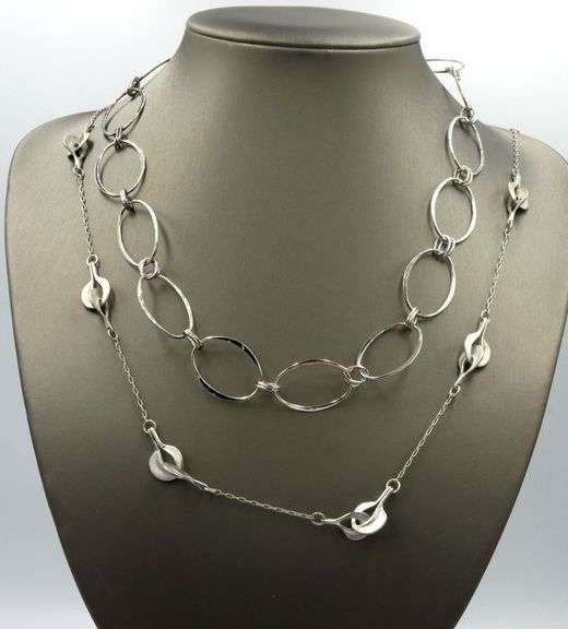 Lot of 2 925 sterling silver necklaces