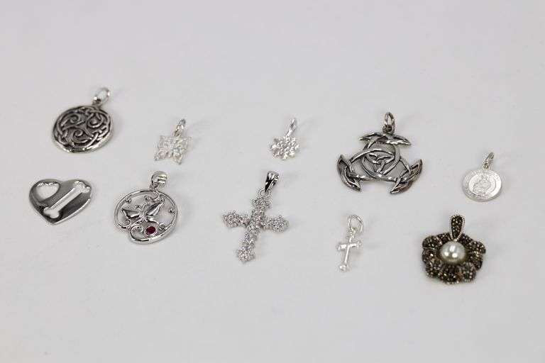 Sterling Silver .925 Curated Charm Lot of 10